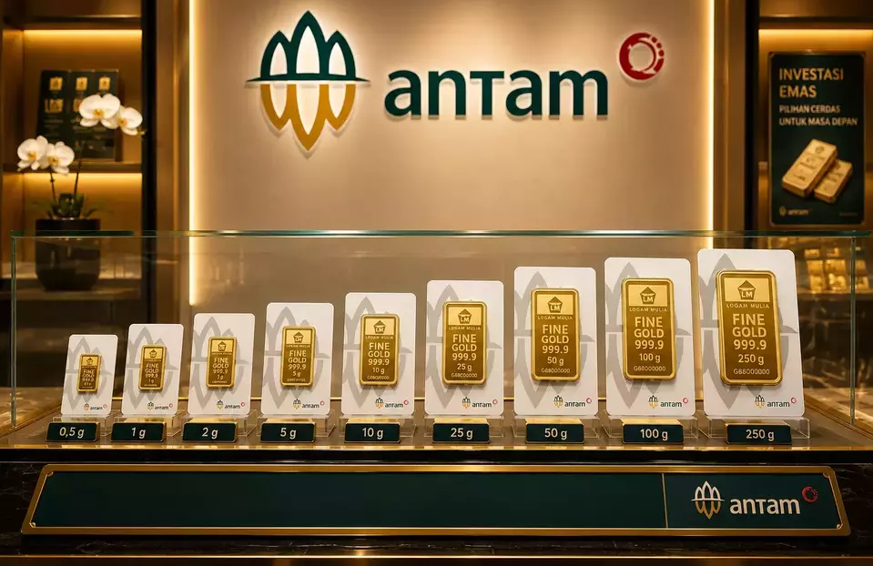 Harga Emas Antam Tergelincir di Awal Pekan! Pecahan 1 Gram Turun Rp15 Ribu, Investor Auto Pantau