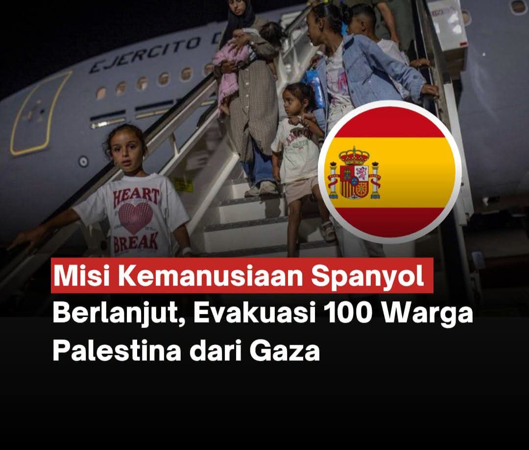 Harapan Baru dari Gaza, Spanyol Evakuasi 100 Warga Palestina Termasuk Anak-anak yang Butuh Perawatan Medis