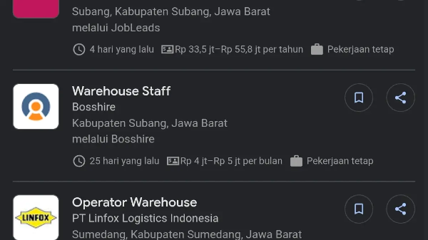 Daftar Lengkap Loker Warehouse Subang Agustus 2026, Gaji Mulai Rp4 Jutaan dan Bisa Lamar Online
